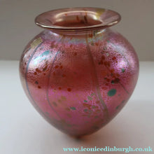 Load image into Gallery viewer, LARGE 1990s Isle of Wight Pink AZURENE Globular Studio Glass with Paper Label
