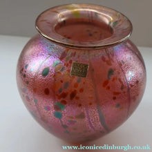 Load image into Gallery viewer, LARGE 1990s Isle of Wight Pink AZURENE Globular Studio Glass with Paper Label
