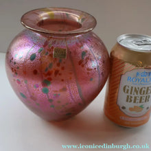 Load image into Gallery viewer, LARGE 1990s Isle of Wight Pink AZURENE Globular Studio Glass with Paper Label
