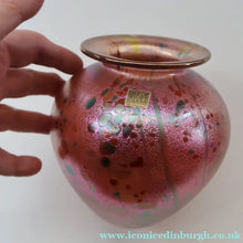 Load image into Gallery viewer, LARGE 1990s Isle of Wight Pink AZURENE Globular Studio Glass with Paper Label

