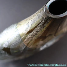 Load image into Gallery viewer, VERY LARGE 1990s Isle of Wight Studio ‘Azurene’ Fish Vase with Original Label (Timothy Harris; c 2009)

