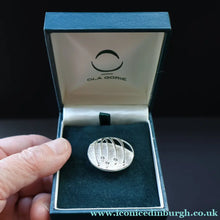 Load image into Gallery viewer, Vintage OLA GORIE Silver Brooch: ROSE BOUDOIR Design in Original Presentation Boxarrings. In Original Box
