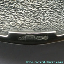 Load image into Gallery viewer, 1990s OLA GORIE Silver Brooch: Ingibiorg Oval RUNIC Brooch with Pierced Tree Motif
