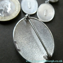 Load image into Gallery viewer, intage OLA GORIE Silver Brooch: MACHAIR Brooch with Matching Pierced Earrings. In Original Box
