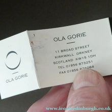 Load image into Gallery viewer, Vintage OLA GORIE Silver Brooch: MACHAIR Brooch with Matching Pierced Earrings. In Original Box
