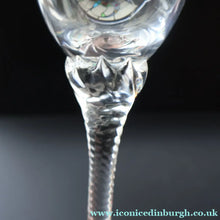 Load image into Gallery viewer, 1990s Pair of Concorde Long Stemmed Wine Glasses. Flights of Fantasy Commemorative Souvenir - Advertising Item
