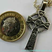 Load image into Gallery viewer, Vintage 1990s Hallmarked Silver Iona Cross Pendant
