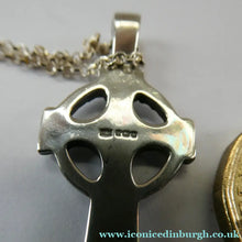 Load image into Gallery viewer, Vintage 1990s Hallmarked Silver Iona Cross Pendant
