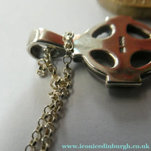 Load image into Gallery viewer, Vintage 1990s Hallmarked Silver Iona Cross Pendant
