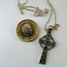 Load image into Gallery viewer, Vintage 1990s Hallmarked Silver Iona Cross Pendant
