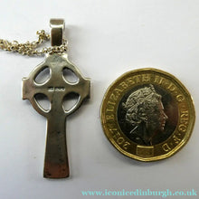 Load image into Gallery viewer, Vintage 1990s Hallmarked Silver Iona Cross Pendant
