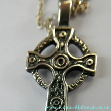 Load image into Gallery viewer, Vintage 1990s Hallmarked Silver Iona Cross Pendant
