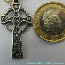 Load image into Gallery viewer, Vintage 1990s Hallmarked Silver Iona Cross Pendant
