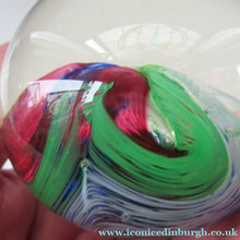 Load image into Gallery viewer, 1990s Scottish Selkirk Glass Paperweight Original Sticker
