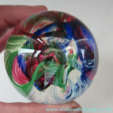 Load image into Gallery viewer, 1990s Scottish Selkirk Glass Paperweight Original Sticker
