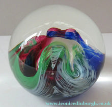 Load image into Gallery viewer, 1990s Scottish Selkirk Glass Paperweight Original Sticker
