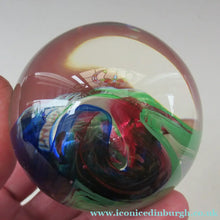 Load image into Gallery viewer, 1990s Scottish Selkirk Glass Paperweight Original Sticker
