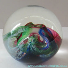 Load image into Gallery viewer, 1990s Scottish Selkirk Glass Paperweight Original Sticker
