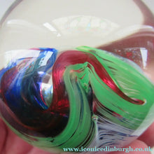 Load image into Gallery viewer, 1990s Scottish Selkirk Glass Paperweight Original Sticker
