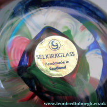 Load image into Gallery viewer, 1990s Scottish Selkirk Glass Paperweight Original Sticker
