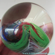 Load image into Gallery viewer, 1990s Scottish Selkirk Glass Paperweight Original Sticker
