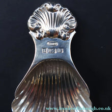 Load image into Gallery viewer, 1990s Sterling Silver. Shell Bowl Tea Caddy Spoon. Hallmarked Birmingham 1991. Boxed - Scottish Silver Jewellery
