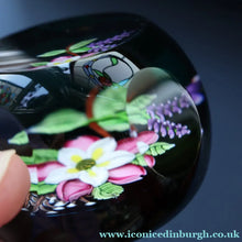 Load image into Gallery viewer, Vintage Limited Edition 1991 Caithness Paperweight WILD ROSE BOUQUET by William Manson
