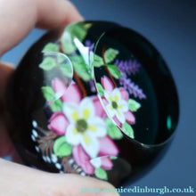 Load image into Gallery viewer, Vintage Limited Edition 1991 Caithness Paperweight WILD ROSE BOUQUET by William Manson
