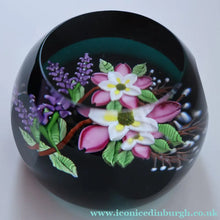 Load image into Gallery viewer, Vintage Limited Edition 1991 Caithness Paperweight WILD ROSE BOUQUET by William Manson
