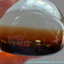 Load image into Gallery viewer, Vintage LIMITED EDITION 1992 Caithness Glass Paperweight. Entitled "Thistles" by William Manson. With WM Cane
