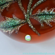 Load image into Gallery viewer, Vintage LIMITED EDITION 1992 Caithness Glass Paperweight. Entitled "Thistles" by William Manson. With WM Cane

