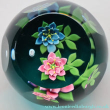 Load image into Gallery viewer, SCOTTISH Limited Edition 1992 Caithness Lampwork Paperweight ROSE GARLAND  by William Manson. Signed to the base 
