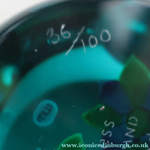 Load image into Gallery viewer, SCOTTISH Limited Edition 1992 Caithness Lampwork Paperweight ROSE GARLAND  by William Manson. Signed to the base 
