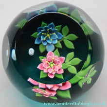 Load image into Gallery viewer, SCOTTISH Limited Edition 1992 Caithness Lampwork Paperweight ROSE GARLAND  by William Manson. Signed to the base 
