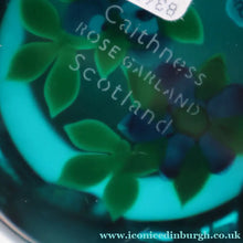 Load image into Gallery viewer, SCOTTISH Limited Edition 1992 Caithness Lampwork Paperweight ROSE GARLAND  by William Manson. Signed to the base 

