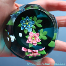 Load image into Gallery viewer, SCOTTISH Limited Edition 1992 Caithness Lampwork Paperweight ROSE GARLAND  by William Manson. Signed to the base 
