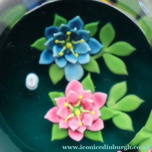 Load image into Gallery viewer, SCOTTISH Limited Edition 1992 Caithness Lampwork Paperweight ROSE GARLAND  by William Manson. Signed to the base 
