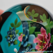 Load image into Gallery viewer, SCOTTISH Limited Edition 1992 Caithness Lampwork Paperweight ROSE GARLAND  by William Manson. Signed to the base 
