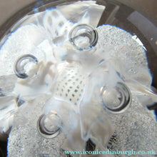 Load image into Gallery viewer, Silver Wedding Gift. 1992 Scottish Caithness Glass Paperweight Margot Thomson Congratulations
