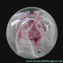 Load image into Gallery viewer, SCOTTISH PAPERWEIGHT. 1993 CAITHNESS GLASS Paperweight entitled CONGRATULATIONS by Margot Thomson
