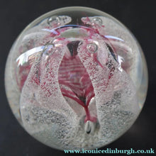 Load image into Gallery viewer, SCOTTISH PAPERWEIGHT. 1993 CAITHNESS GLASS Paperweight entitled CONGRATULATIONS by Margot Thomson

