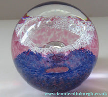 Load image into Gallery viewer, Alastair MacIntosh 1993 Scottish Caithness Glass Paperweight Blue Splash
