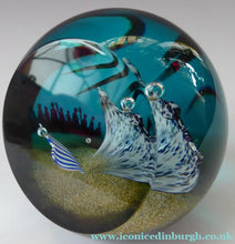 Load image into Gallery viewer, CAITHNESS GLASS. Limited Edition Vintage Paperweight. David and Goliath by Helen MacDonald. Limited Edition of 200
