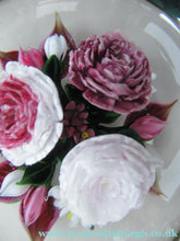 Load image into Gallery viewer, Rare RICK AYOTTE Limited Edition 1995 Cushion Cut Paperweight: Floral / Roses. LARGE SIZE 
