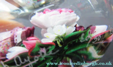 Load image into Gallery viewer, Rare RICK AYOTTE Limited Edition 1995 Cushion Cut Paperweight: Floral / Roses. LARGE SIZE 
