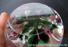Load image into Gallery viewer, Rare RICK AYOTTE Limited Edition 1995 Cushion Cut Paperweight: Floral / Roses. LARGE SIZE 
