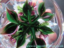 Load image into Gallery viewer, Rare RICK AYOTTE Limited Edition 1995 Cushion Cut Paperweight: Floral / Roses. LARGE SIZE 

