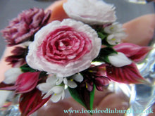 Load image into Gallery viewer, Rare RICK AYOTTE Limited Edition 1995 Cushion Cut Paperweight: Floral / Roses. LARGE SIZE 

