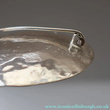 Load image into Gallery viewer, LARGE Scottish Silver Designer Brooch with Enamel Centre by Sheana M. Stephen. Edinburgh Hallmarked 1996
