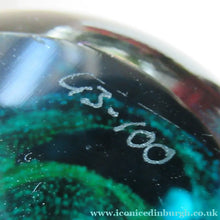 Load image into Gallery viewer, Limited Edition 100. Emerald Grotto Caithness Glass Paperweight by Colin Terris
